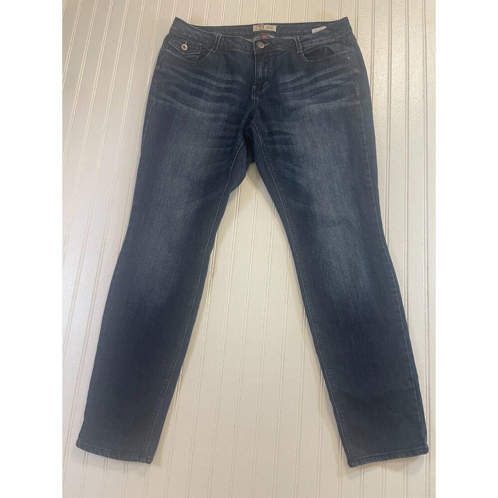 LEI Selena Jeans Juniors Size 15 Blue Low-Rise Curvy Skinny Denim 30" Inseam